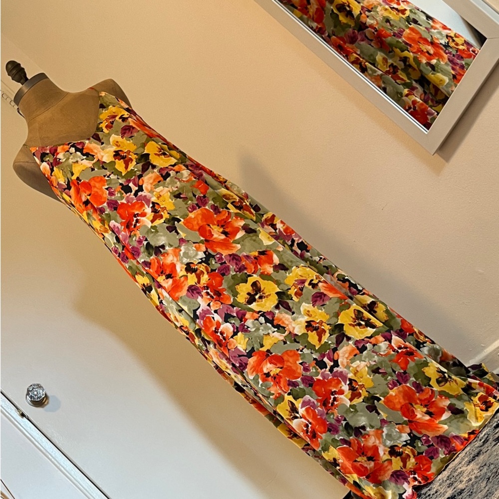 Nicole Miller Daylight Floral Maxi Dress with pockets